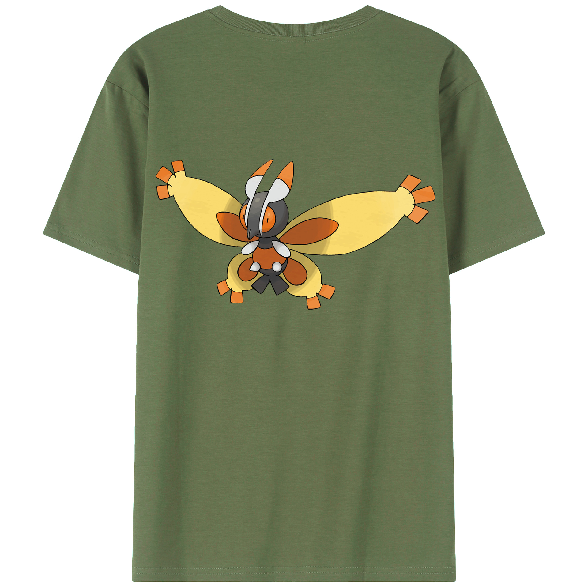 （画像用） ポケットモンスター Pokémon 綿100％ メンズ半袖Tシャツ（バックプリント） 通気性